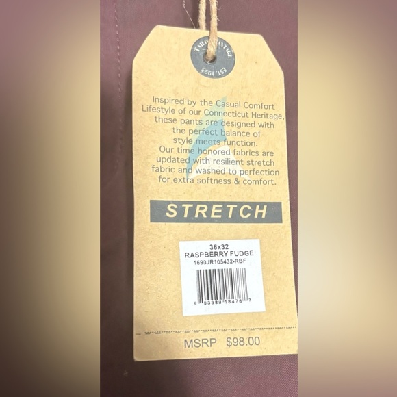 Tailor Vintage Raspberry Fudge Chinos size 36 X 32 - Picture 2 of 4